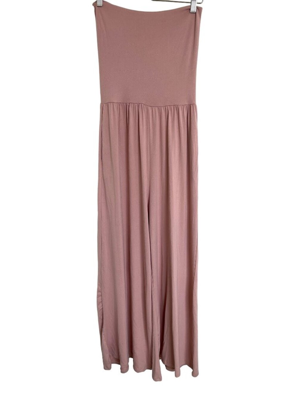 Doublju Dusty Rose Strapless Lounge Jumpsuit